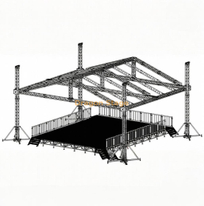 俯仰的屋顶塔桁架结构铝制螺栓桁架拱门MPT屋顶桁架12x12x7m。