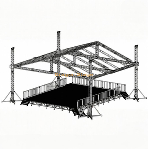 俯仰的屋顶塔桁架结构铝制螺栓桁架拱门MPT屋顶桁架12x12x7m。