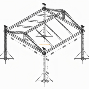 活动部分铝制照明方形屋顶桁架结构 8x8x6m