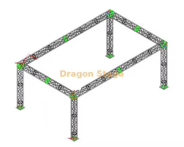 度假村移动桁架舞台 20x10x15ft