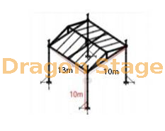 银色户外展位活动桁架带屋顶 13x10x10m