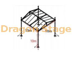 银色户外展位活动桁架带屋顶 13x10x10m