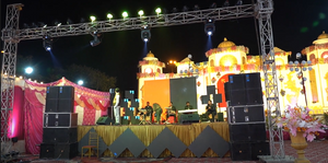 铝合金曲线灯光桁架系统 活动音乐会户外舞台桁架设计