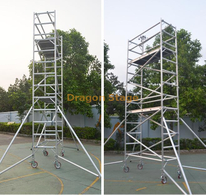0.75x2x8.5M 铝制单脚手架单元塔，用于幕墙安装