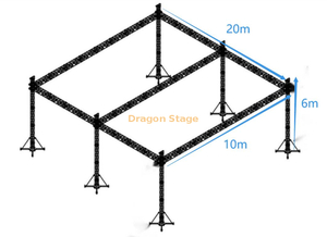 定制方形跑道照明桁架系统 20x10x6m