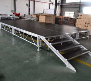 定制方形铝制便携式阶段6x5m，带2楼梯