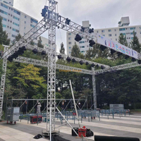 具有中心梁结构的便携式移动音乐舞台，适用于音乐会和现场活动