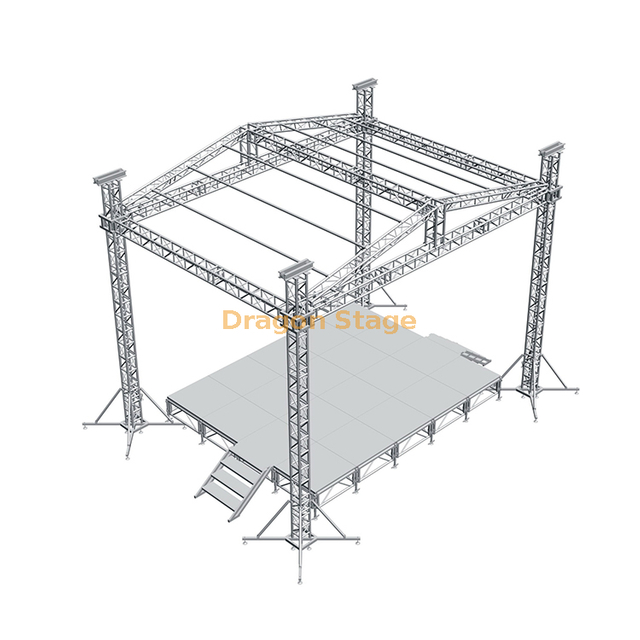 铝制户外舞台屋顶桁架13x9x7m