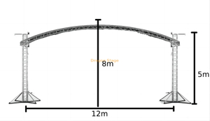 铝制拱门网关桁架12x5m