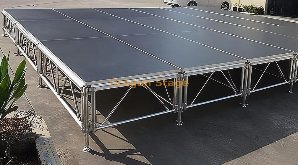 组装便携式舞台可移动铝舞台用于户外音乐会活动 2.44x1.22m