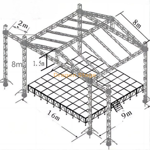 铝声事件桁架带屋顶16x9x8m