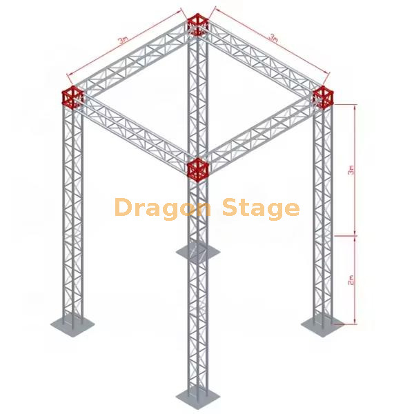 200x200mm迷你桁架展位桁架3x3x5m