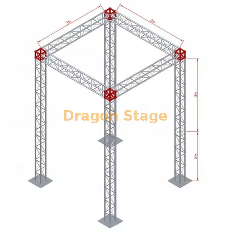 200x200mm迷你桁架展位桁架3x3x5m