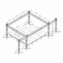 铝制室外舞台灯事件桁架9x8x5m