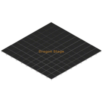 适用于音乐活动的 40'x40' 便携式铝制移动舞台系统 – 可调节高度 0.2m 至 1m