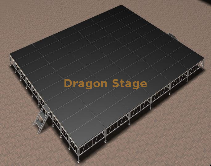 活动防滑胶合板便携式舞台平台 12x10m 带 2 个楼梯