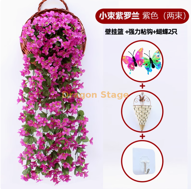 紫红色2小紫罗兰送篮钩2