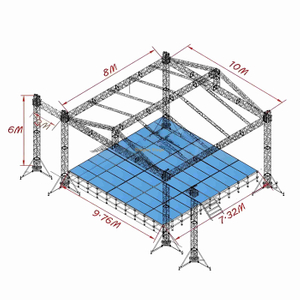 带有声音的室外舞台屋顶桁架系统10x8x6m