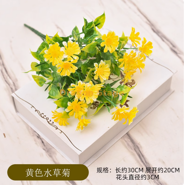 向日葵模拟花朵装饰品葵花籽假花装饰工程花朵塑料黄色雏菊