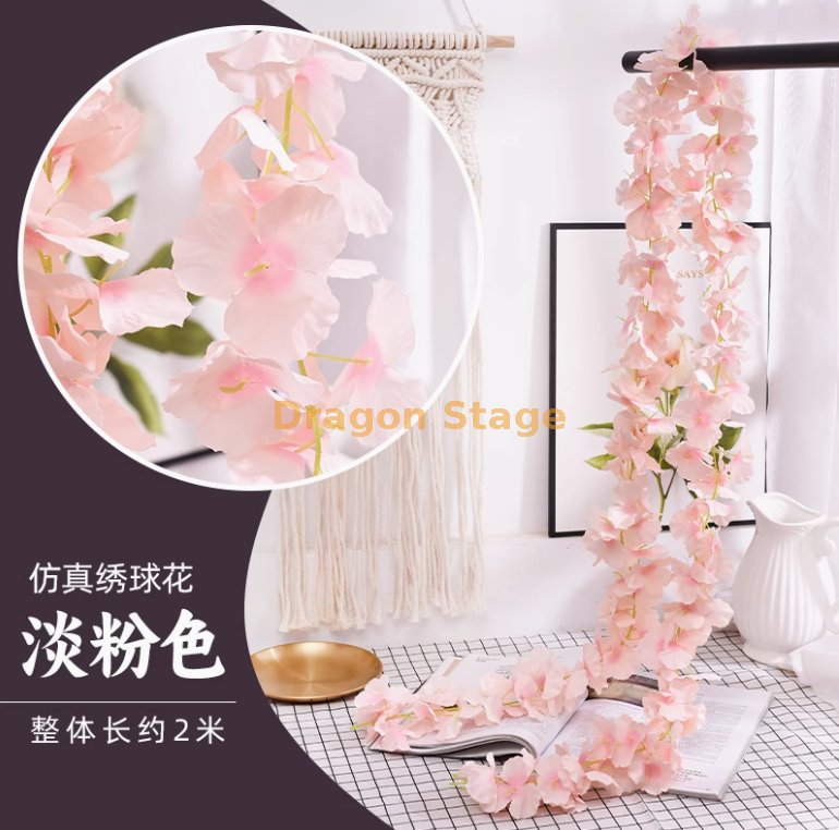 浅粉-安帝超密绣球花串-1条