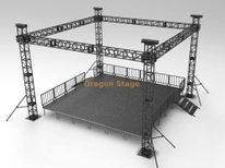 300x300mm黑色铝制螺栓桁架舞台婚礼7x7x6m