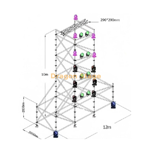 12m专业钢制全方位音乐会脚手架系统