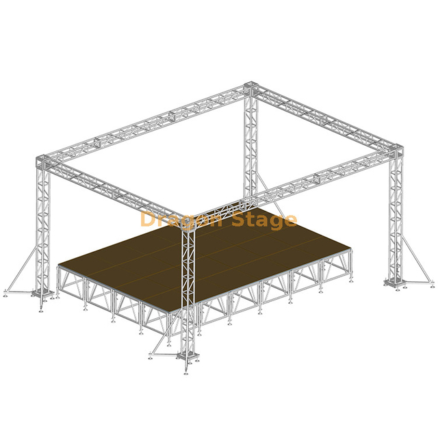 铝制酒店婚礼舞台灯光架桁架 5x3x3m