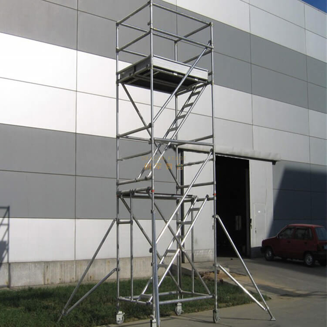 用于贸易展览搭建的移动铝脚手架施工