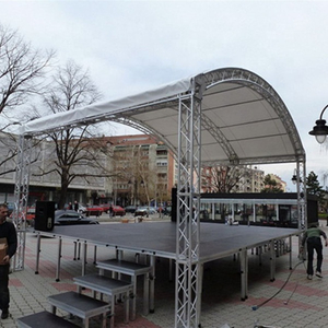 铝制便携式户外拱形屋顶桁架用于表演 Dj 乐队销售 10x6m 高 3m
