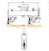 290毫米照明桁架举起支架适配器500kg 48-51mm夹具，带眼旋转桁架适配器