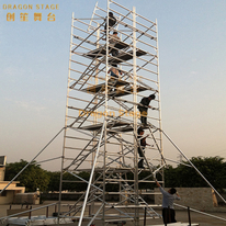1.35x2x9.9m 移动施工双脚手架，带 45 度梯子