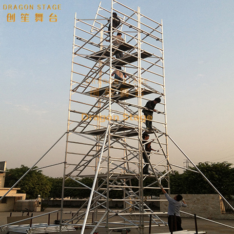 1.35x2x9.9m 移动施工双脚手架，带 45 度梯子