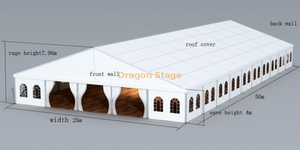  户外铝制框架婚礼大门帐篷户外派对帐篷活动Marquee 50x25m