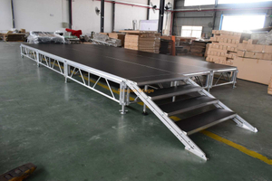 音乐会用铝制移动便携式舞台尺寸 12x5m，带 2 个楼梯