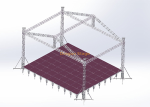 铝制活动舞台和桁架 10x7x7m