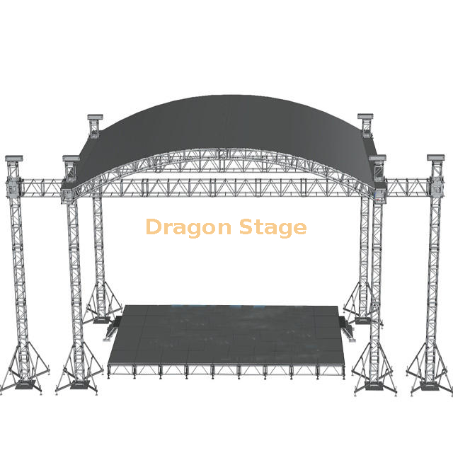 舞台扬声器弯曲的屋顶桁架15x5x7m