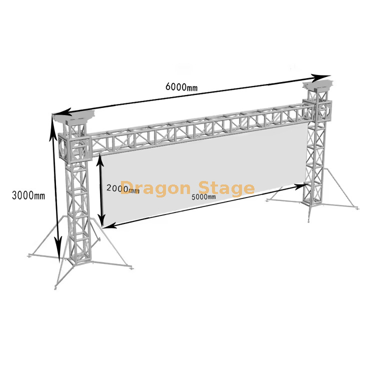 铝400x400mm螺栓桁架目标LED Dispaly Truss 6x3m