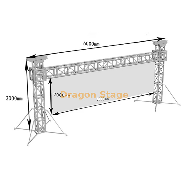 铝400x400mm螺栓桁架目标LED Dispaly Truss 6x3m