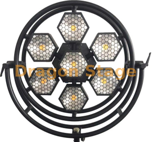 7颗圆形六边形COB像素背景灯