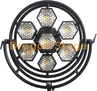 7颗圆形六边形COB像素背景灯