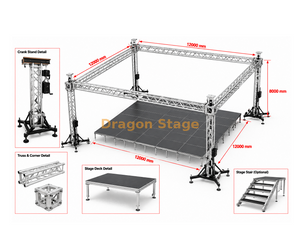 定制室内现代教堂活动舞台 12x12x8m 快速舞台 10x10m