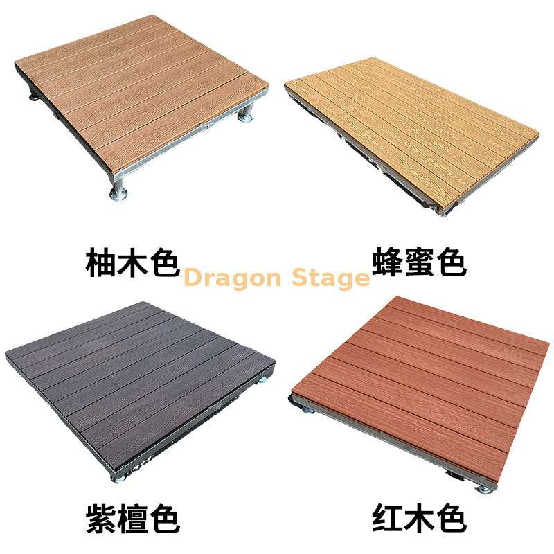 预制塑料模块化抗腐蚀木制平台，用于户外露营帐篷