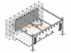 16x2x8m 环形 LED 背景墙，带 12.2x7.32m 铝制舞台和 14x10x6m 照明桁架屋顶