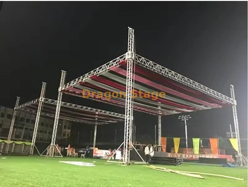 照明事件尖顶式桁架屋顶系统18x11x10m
