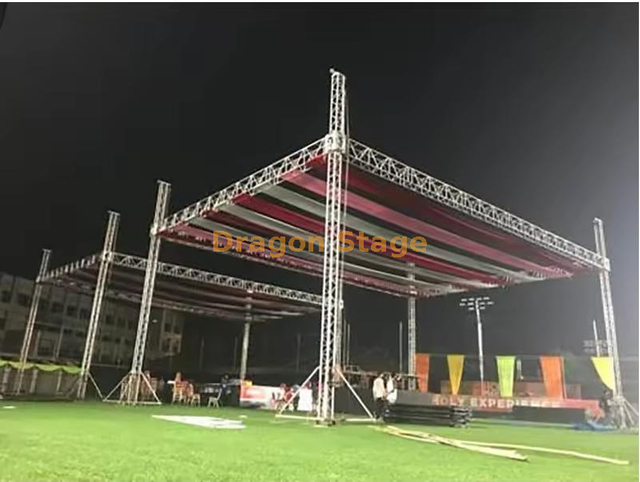 照明事件尖顶式桁架屋顶系统18x11x10m