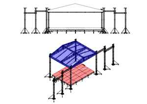 8根铝制舞台桁架支柱