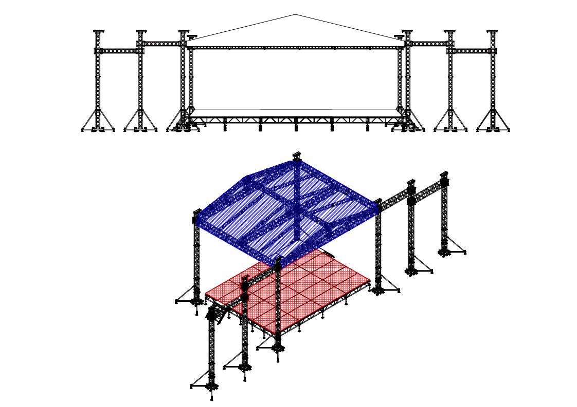 8根铝制舞台桁架支柱
