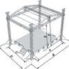 铝制户外盒屋顶式桁架设计出售10x8x8m