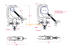 C剧院夹具舞台灯夹尺寸级灯夹DIY舞台灯夹板向下