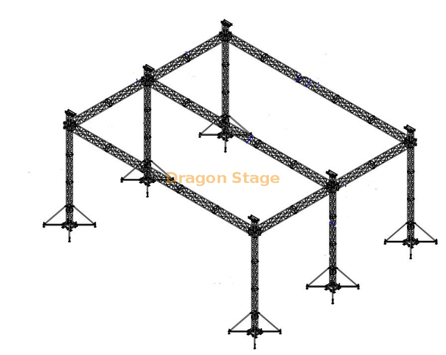 铝制活动派对音乐会舞台桁架户外活动舞台格格桁架80x50x20ft（24x15x6m）